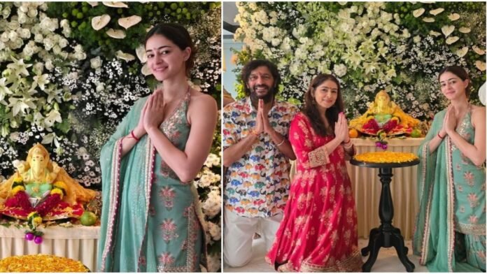 Ananya Panday Welcomes Lord Ganesha in Style: Ganesh Chaturthi Celebrations