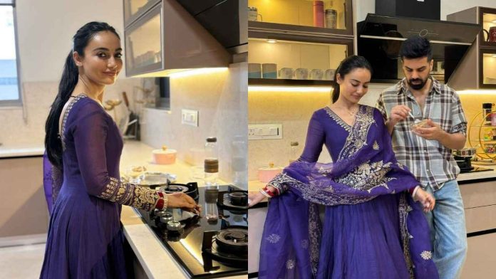 Surbhi Jyoti's First Rasoi After Marriage: Actress Glows in Purple Anarkali