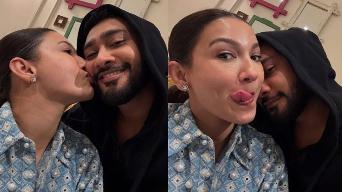 Gauahar Khan, Zaid Darbar Celebrate 4th Anniversary with Romantic Kiss