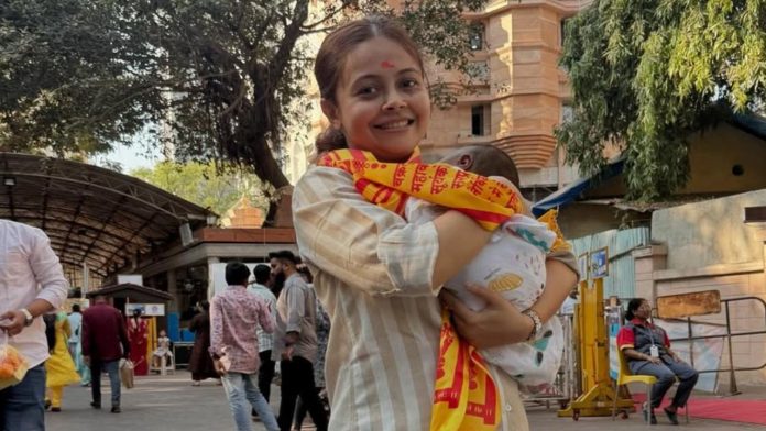 Devoleena Bhattacharjee's First Temple Visit with Baby; See Adorable Pics